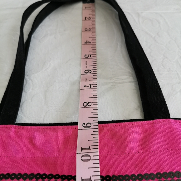 Vintage Victoria's Secret Black Pink Sequence Bag - Picture 6 of 9